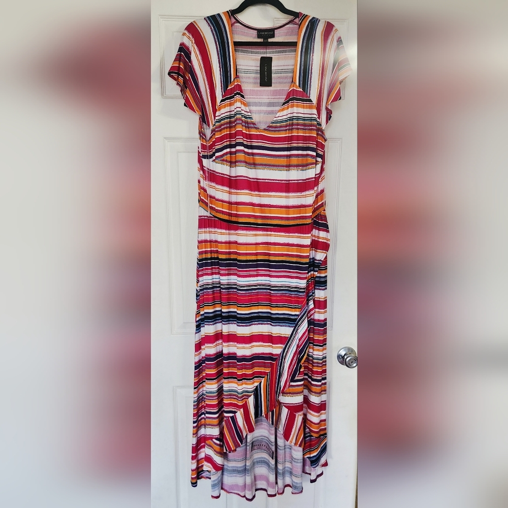 Lane Bryant Multicolor Striped Maxi Dress